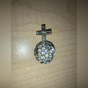 Source Unknown Silver and Gold Cross Brooch